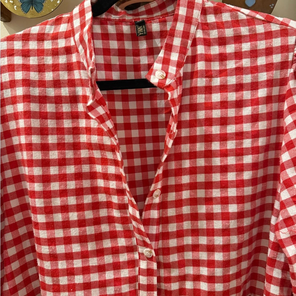 Red Gingham Mini Dress - Picture 3 of 6